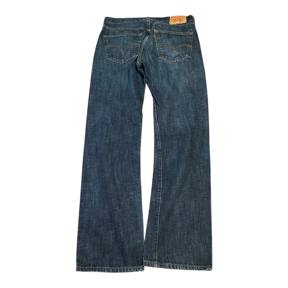 Levi's 501 Jeans Mens Regular Fit‎ Straight Leg Blue Denim Pants